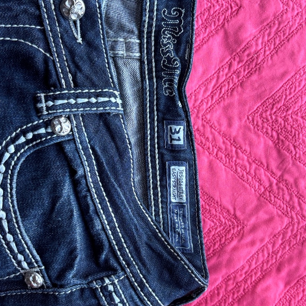 Miss Me Women's Easy Straight Leg Jeans - Classic Blue 31 x 35 - Picture 6 of 6